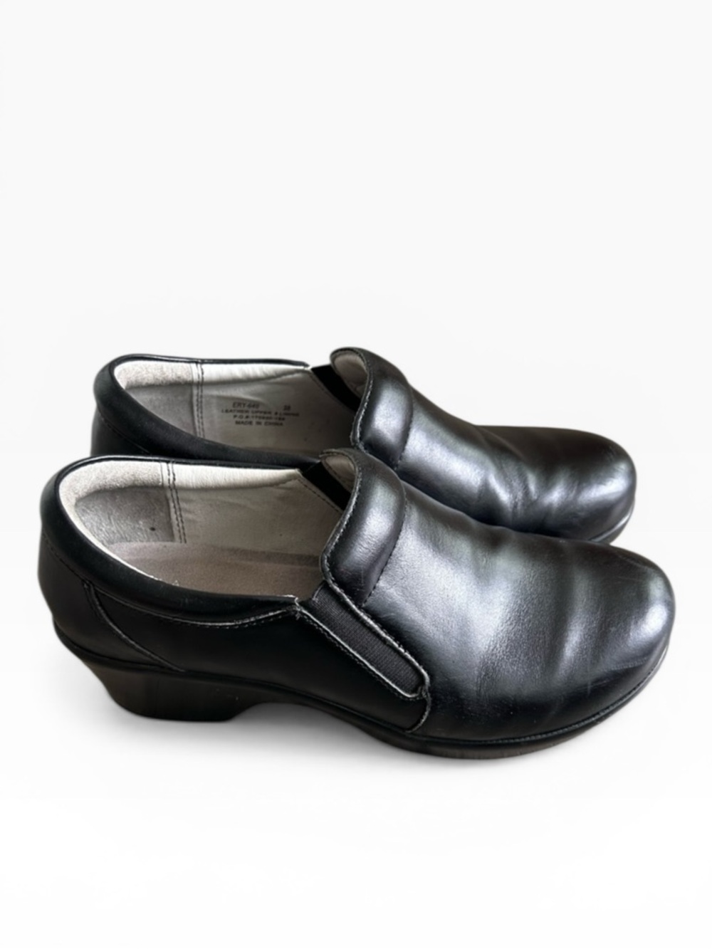 Alegria Eryn Professional Shoe Wedge Black Leather Size EU 38, US 8 - 8.5
